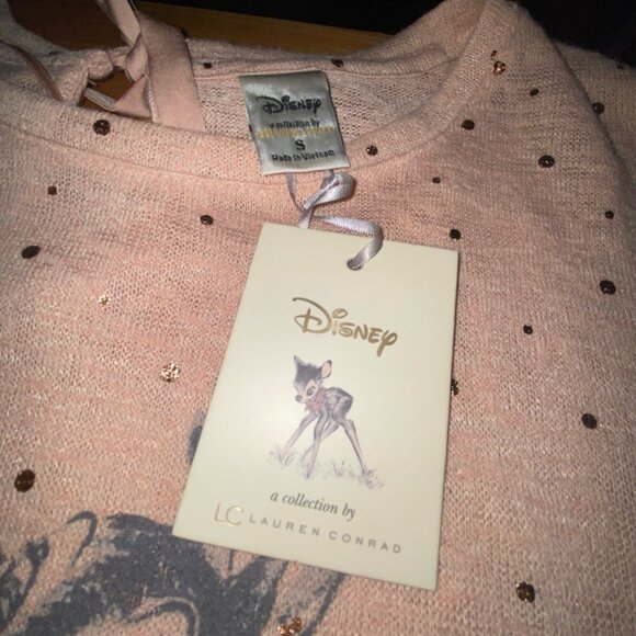 LC Lauren Conrad Disney Bambi Collection Thumper Bunny Tunic Sweater Top NWT S - Picture 5 of 11